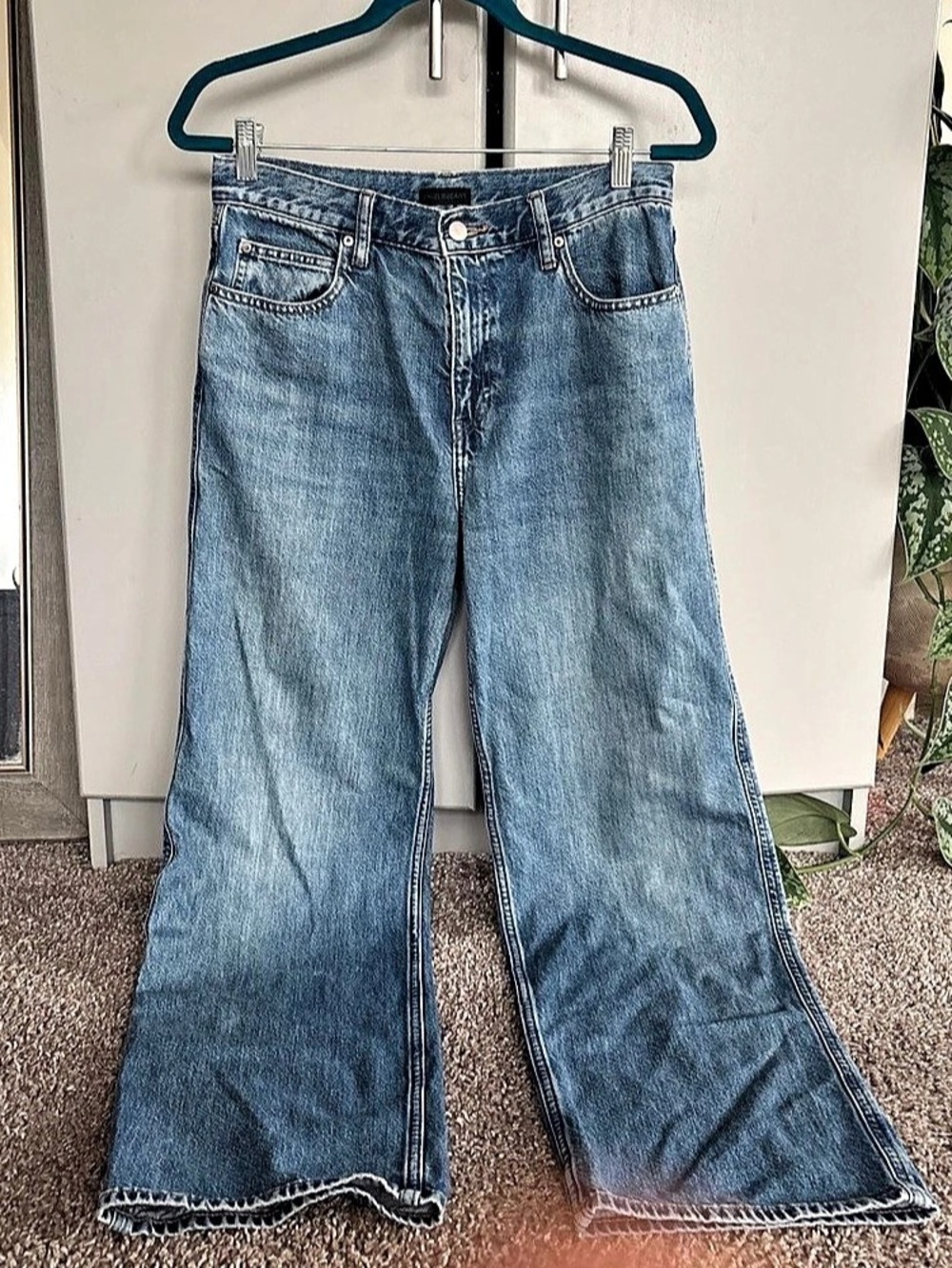 UNIQLO Wide Leg Jeans Blue Waist 26